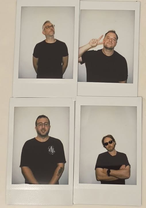 The four members of Hollow Coast in four polaroid portraits